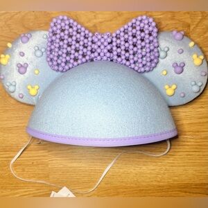 Disney Parks 2023 Minnie Mouse Purple Foam Beaded Ear Hat New with Tags NWT